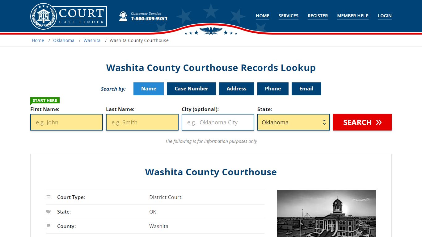 Washita County Courthouse Records | Cordell, Washita County, OK Court ...
